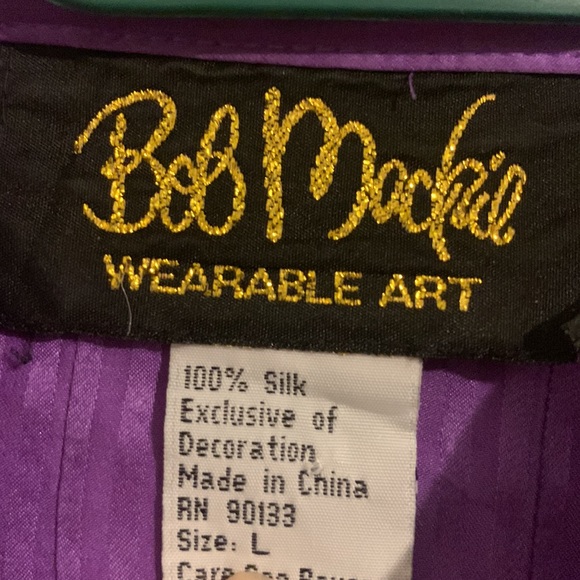 Vintage silk button up blouse - Picture 2 of 7